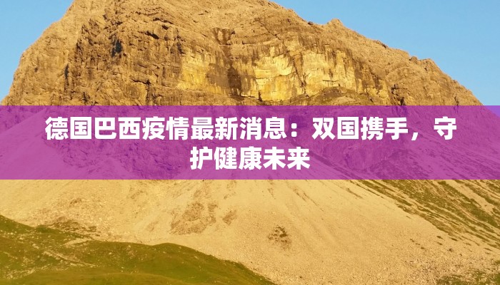 德国巴西疫情最新消息：双国携手，守护健康未来
