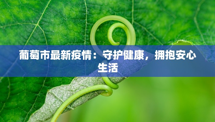 葡萄市最新疫情：守护健康，拥抱安心生活